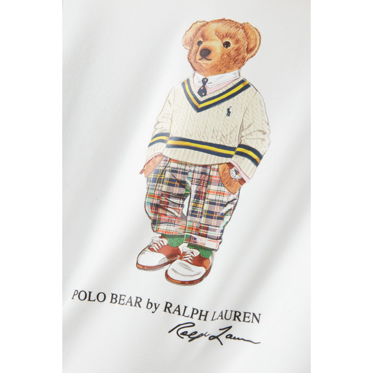 Polo Ralph Lauren - Colour-block Polo Bear Hoodie in Cotton Fleece