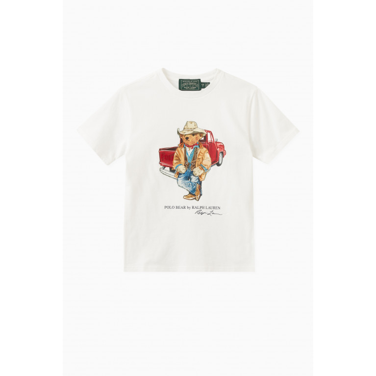 Polo Ralph Lauren - Cowboy Teddy Bear T-shirt in Cotton