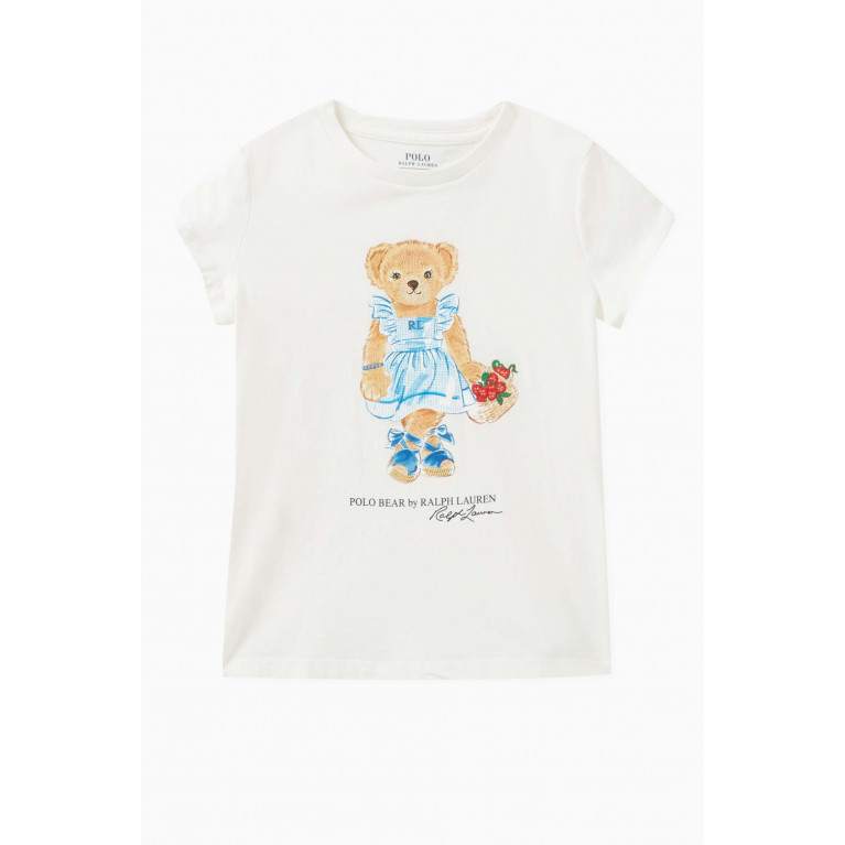 Polo Ralph Lauren - Teddy Bear-print T-shirt in Cotton