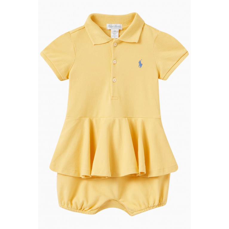 Polo Ralph Lauren - Embroidered Logo Romper in Cotton