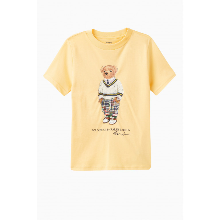 Polo Ralph Lauren - Bear Illustration Print T-shirt in Cotton