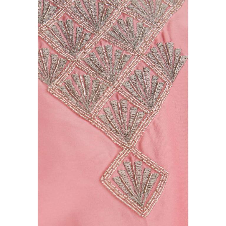 Vione - Marquee Cape Dress in Silk Taffeta & Tulle Pink