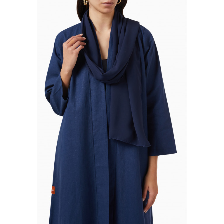 Selcouth - Abaya in Linen Blue