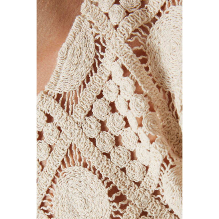 Andrea Iyamah - Hira Key-hole Top in Crochet