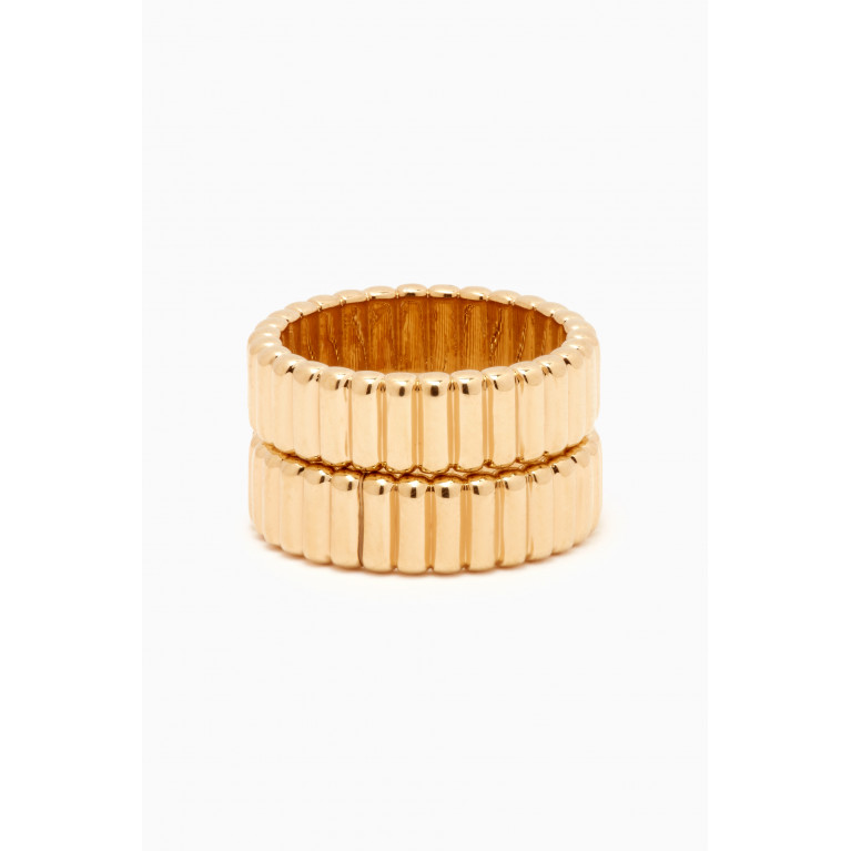 Roxanne Assoulin - Luxe Stackable Rings Set in Gold-plated Metal