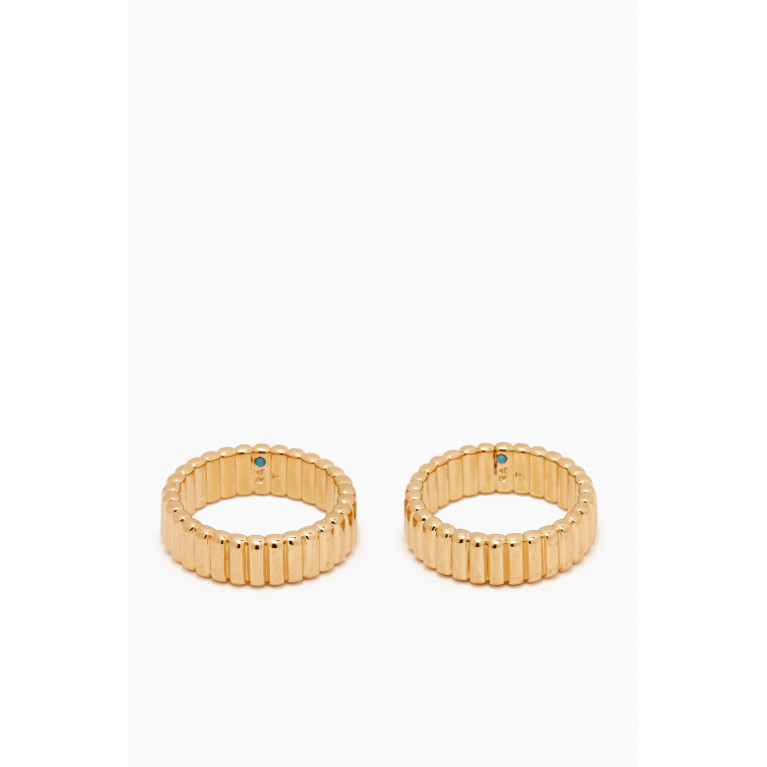 Roxanne Assoulin - Luxe Stackable Rings Set in Gold-plated Metal