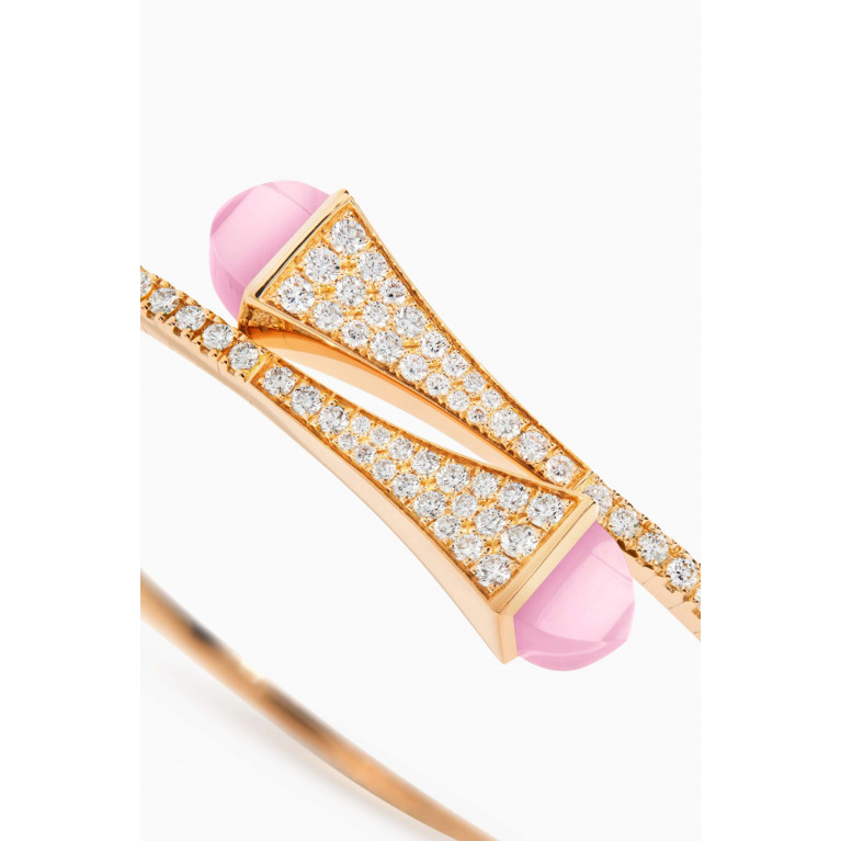 Marli - Cleo Diamond Midi Slip-on Bracelet in 18kt Rose Gold