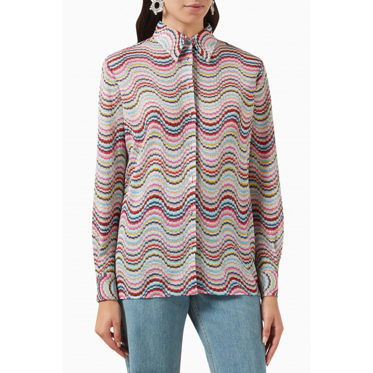 Missoni - Geometric-pattern Shirt in Viscose-blend Knit