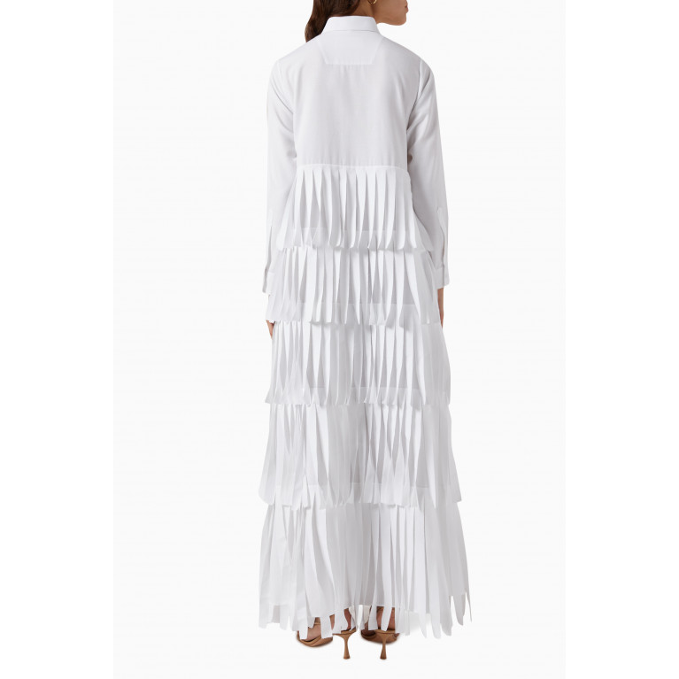 DANEH - Shredded Shirt Dress in Cotton Blend