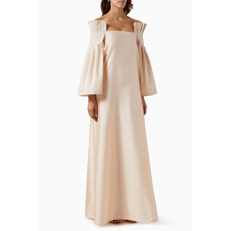 April Clothing - Pleated Sleeve Dress