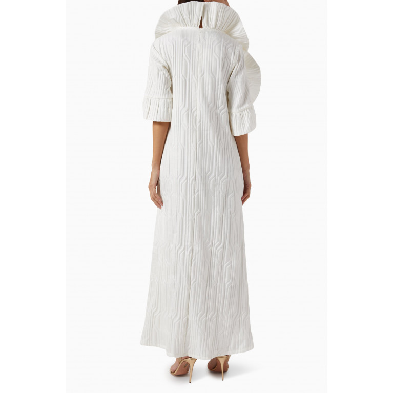 April Clothing - White Rose Maxi Dress