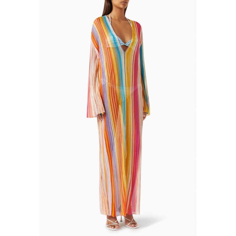 Missoni - Sheer Coverup Pleated Maxi Dress in Rayon