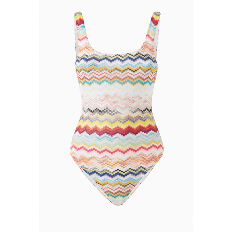 Missoni - Striped One-piece Swimsuit in Knit