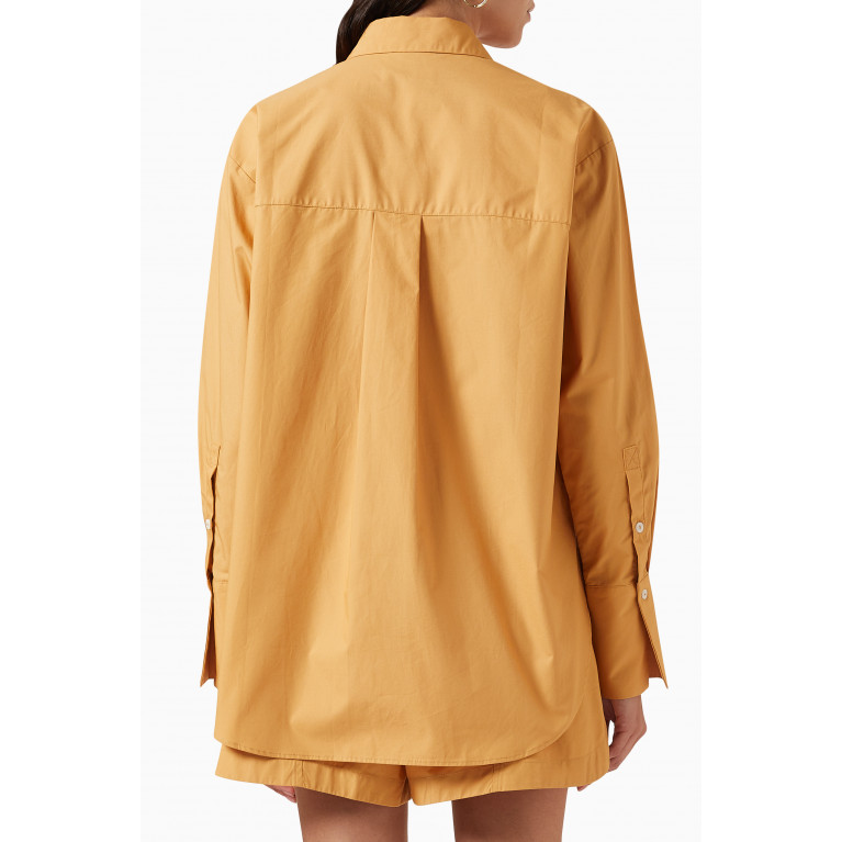 Shona Joy - Kohala Oversized Shirt in GOTS Certified Organic Cotton Brown