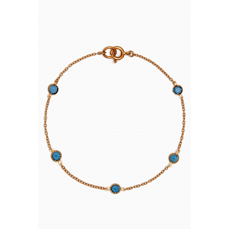 Susan Caplan - Rediscovered Faux Sapphire Bracelet