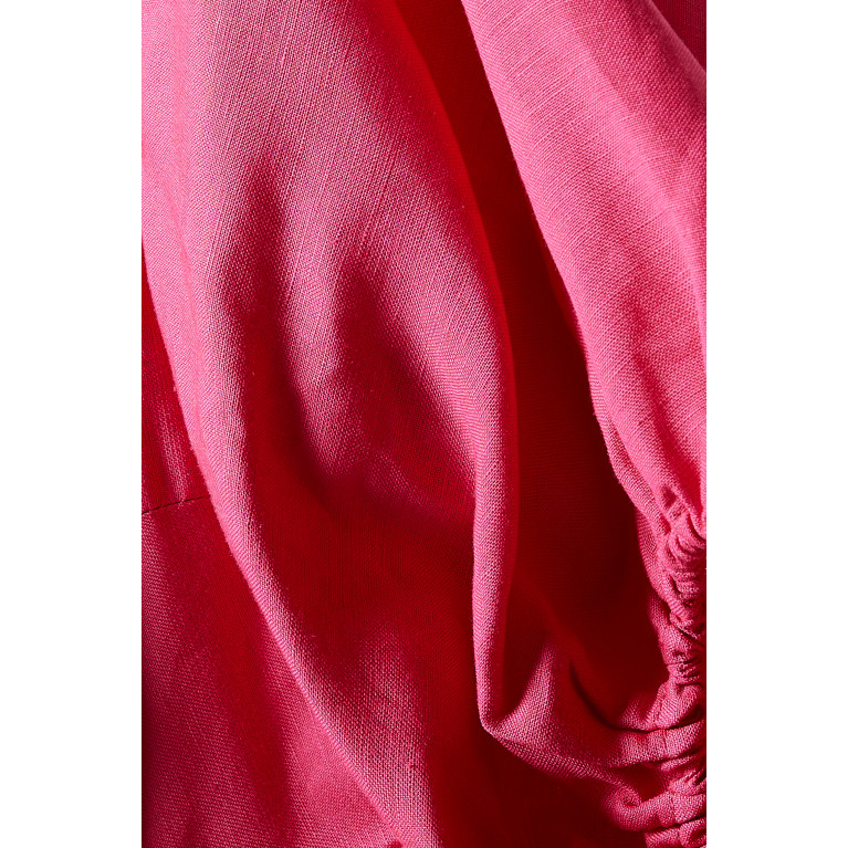 Shona Joy - Joanine Double Twist Mini Dress in Linen-blend