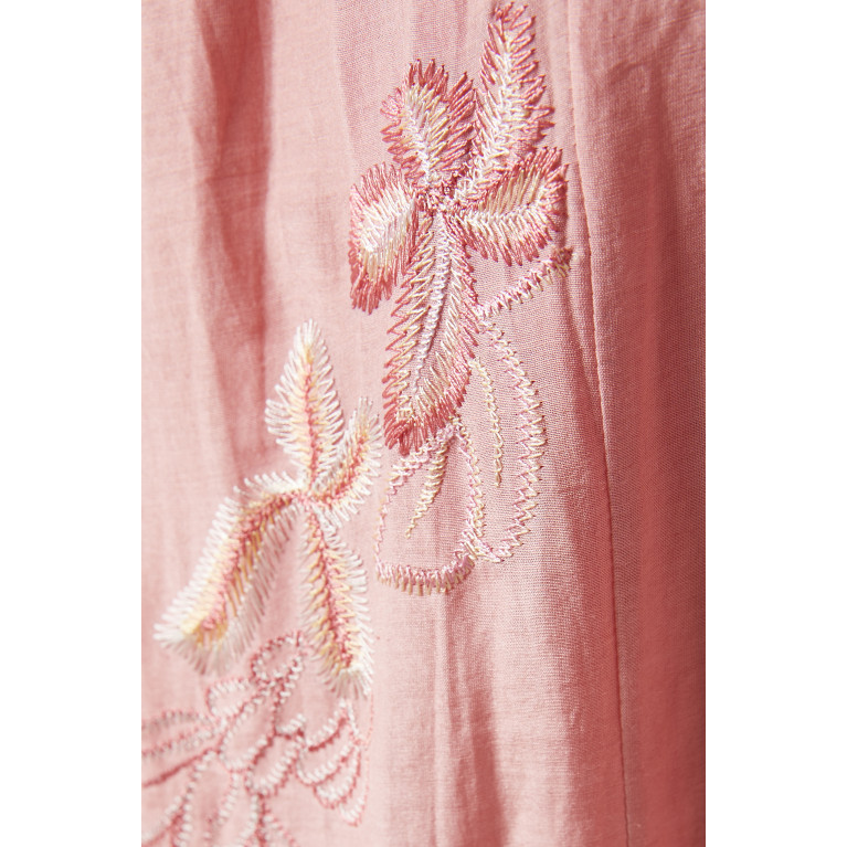 SWGT - Embroidered Kaftan in Cotton Silk
