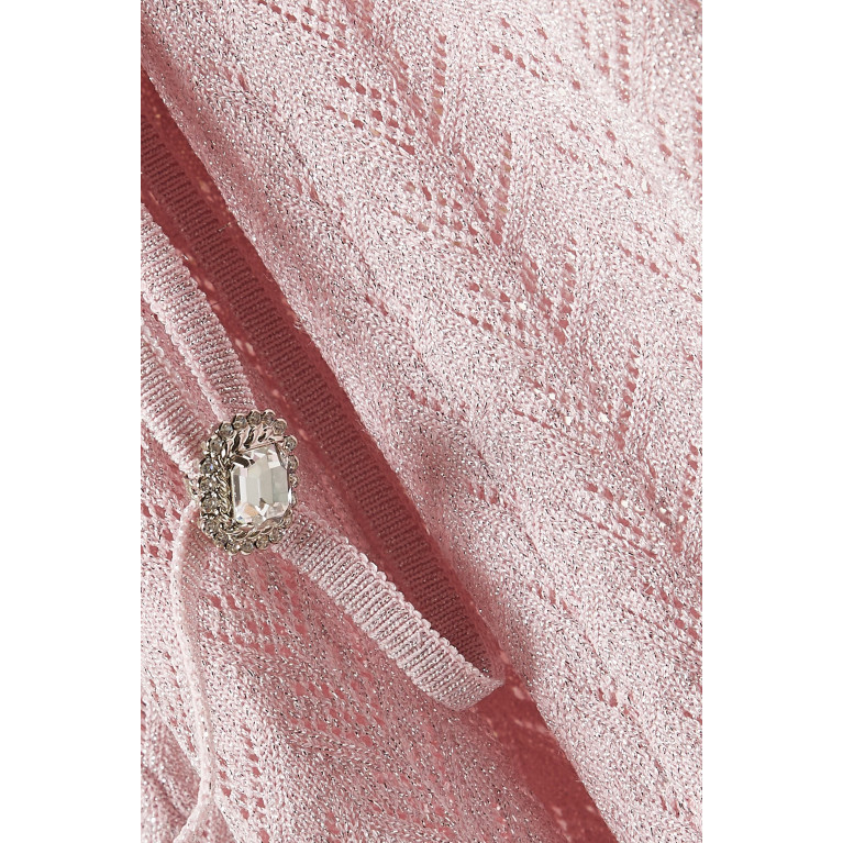 Alessandra Rich - Maxi Dress in Lurex Lace-knit