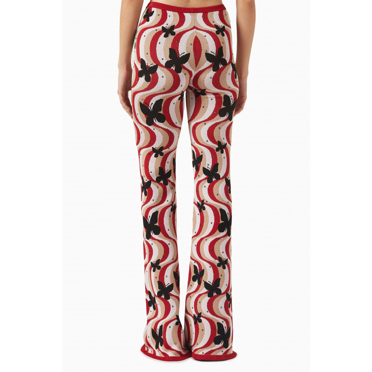 Alessandra Rich - Printed Pants in Jacquard