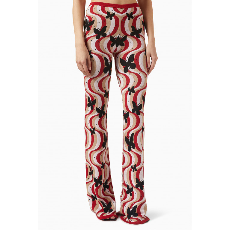 Alessandra Rich - Printed Pants in Jacquard