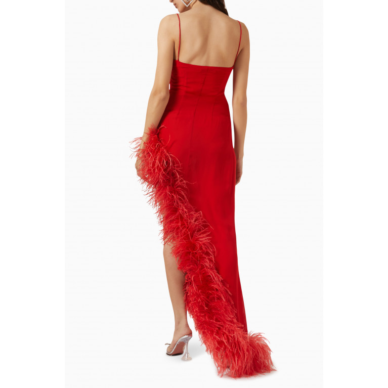 Alessandra Rich - Feather Dress in Georgette