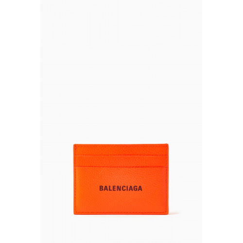 Balenciaga - Logo Print Card Holder in Leather