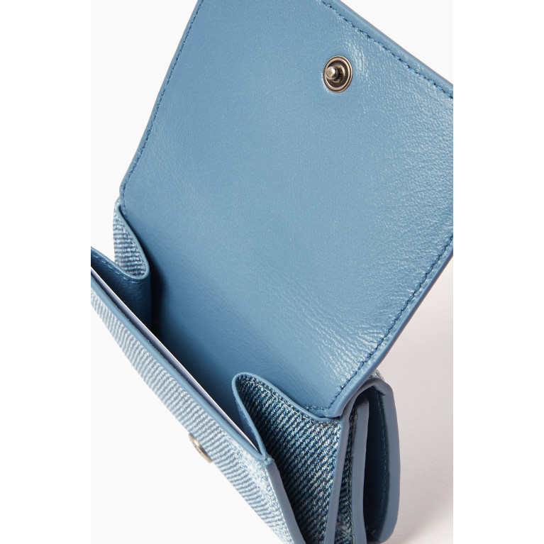 Balenciaga - Cash Mini Wallet in Denim-printed Nappa Lambskin