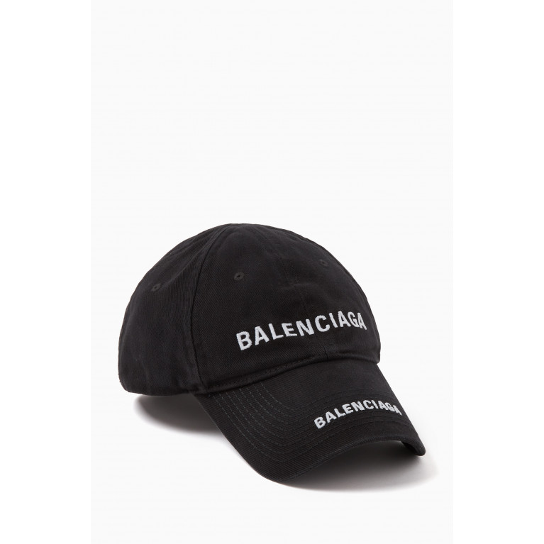 Balenciaga - Double Logo Cap in Cotton Drill