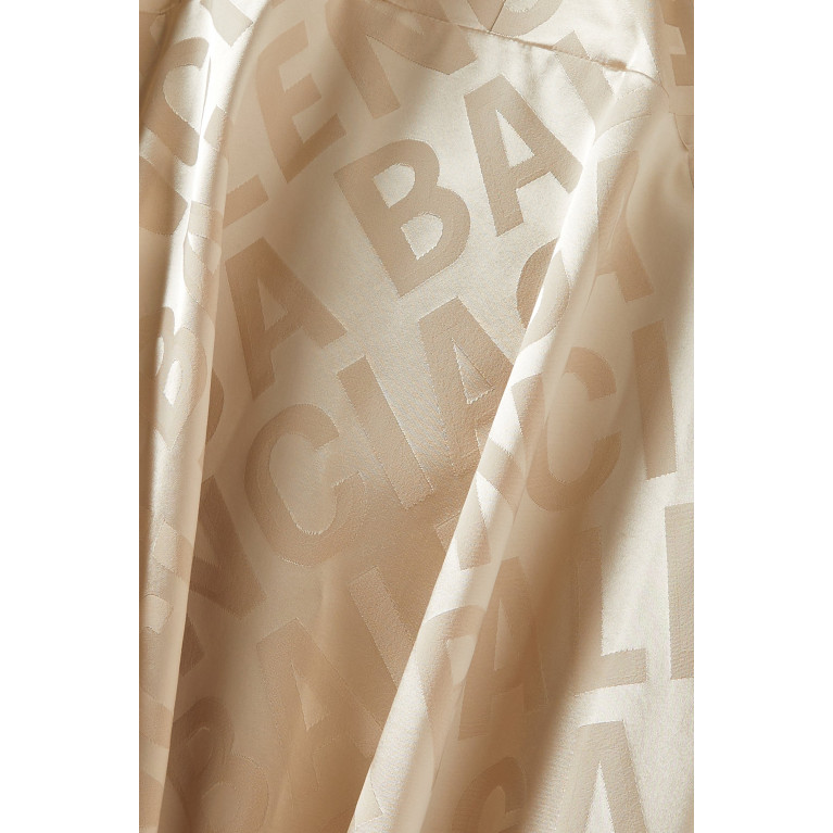 Balenciaga - Logo Jacquard Oversized Midi Dress in Organic-silk