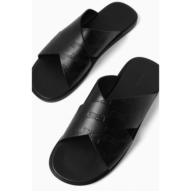 Balenciaga - Cosy Monogram Sandals in Leather
