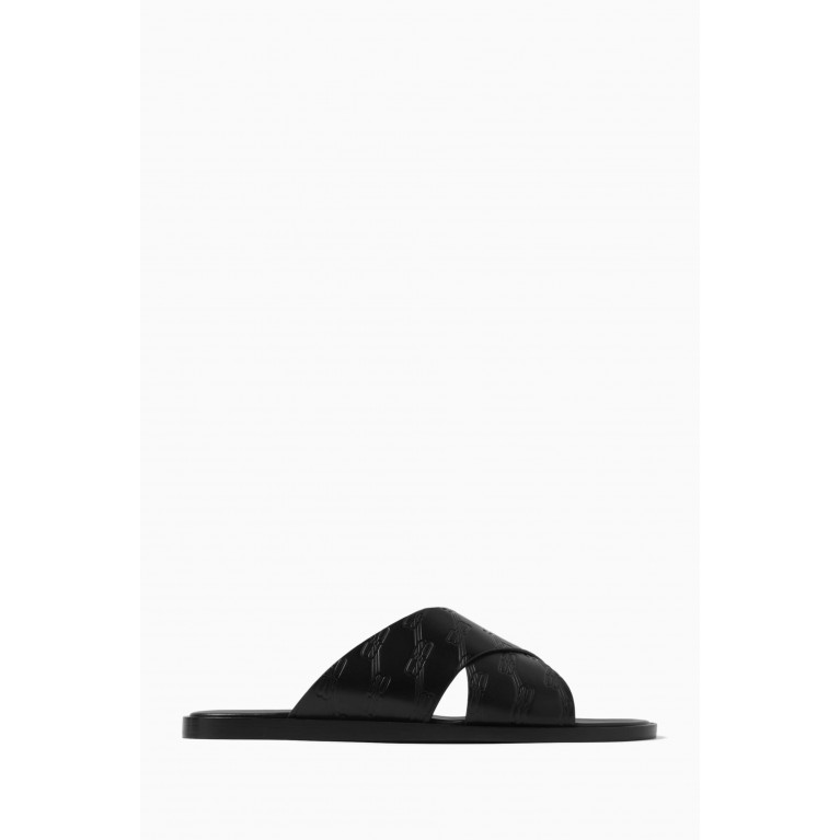 Balenciaga - Cosy Monogram Sandals in Leather