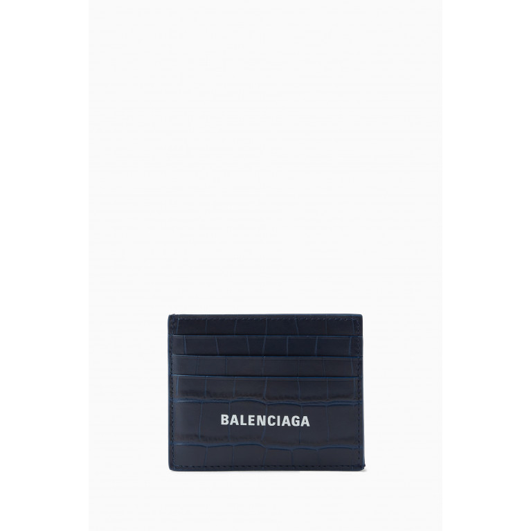 Balenciaga - Cash Card Holder Wallet in Croc-embossed Leather
