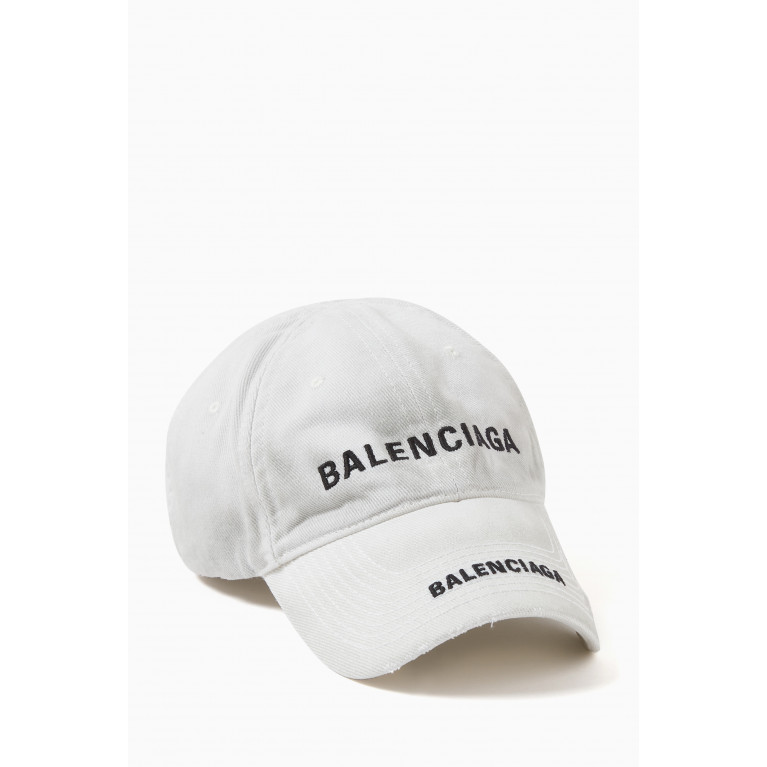 Balenciaga - Double Logo Cap in Cotton Drill