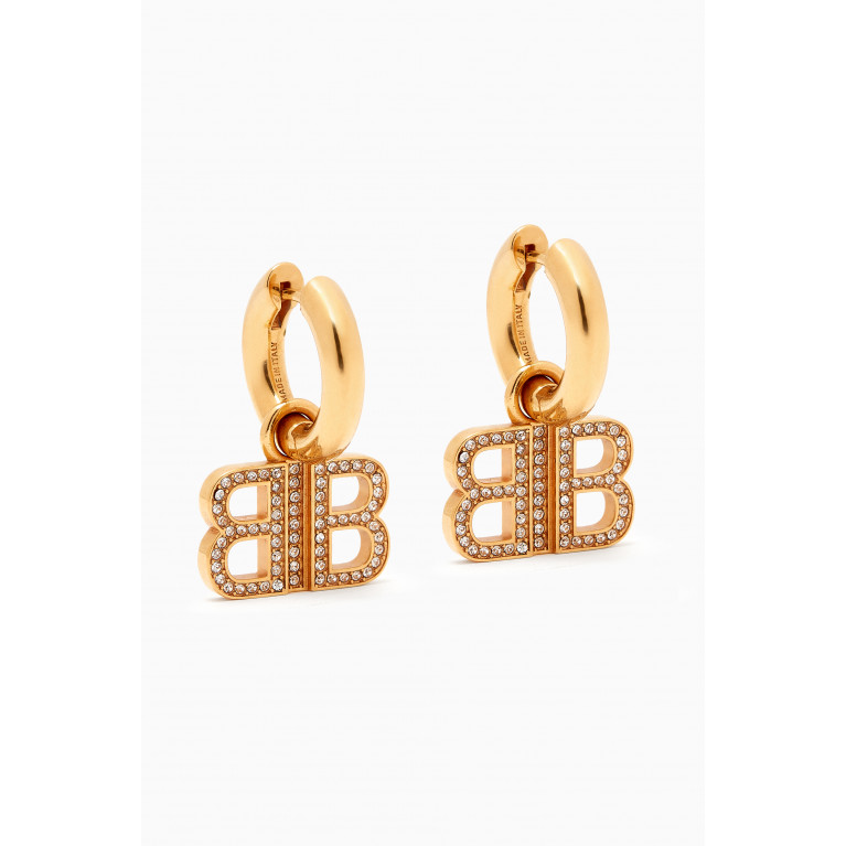 Balenciaga - BB 2.0 Hoop Earrings in Brass