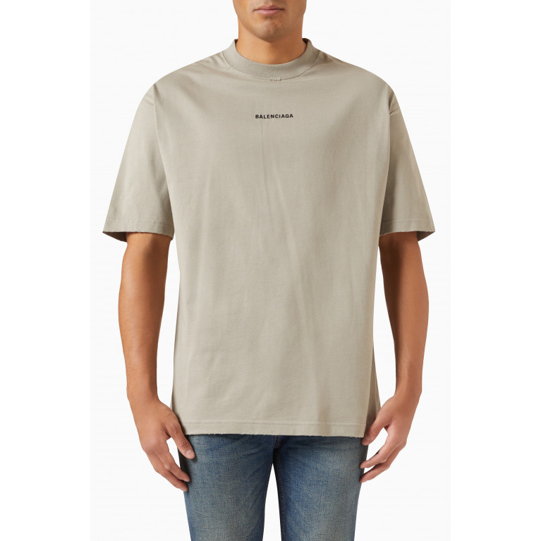 Balenciaga - Medium Fit Logo T-shirt in Cotton Jersey