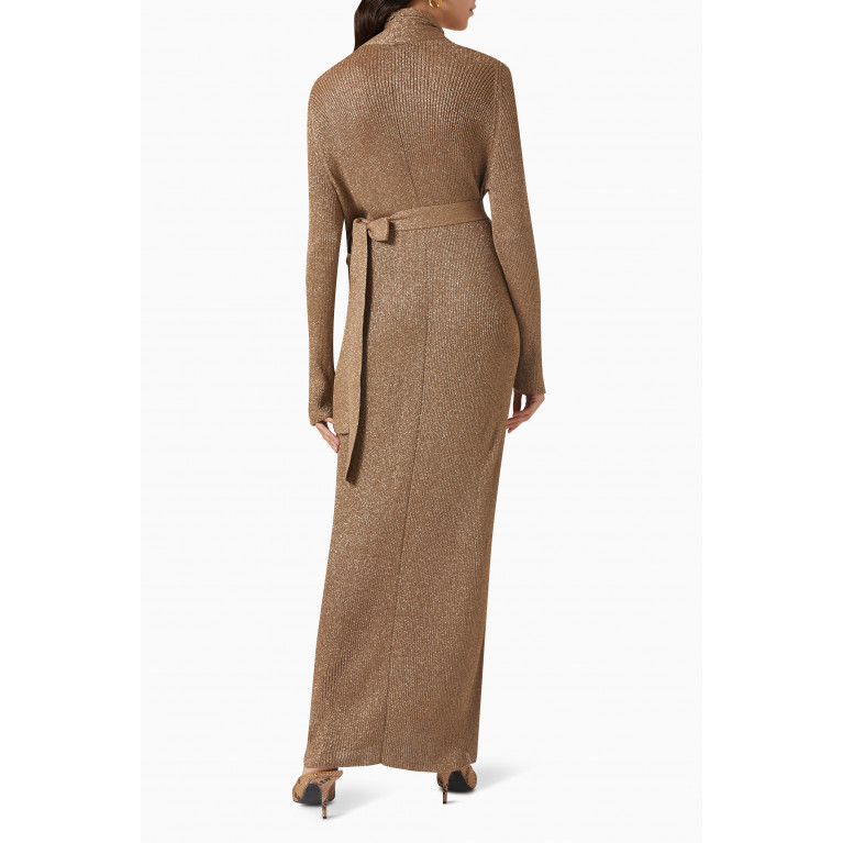 Balenciaga - Wrap Maxi Dress in Lurex Rib-knit