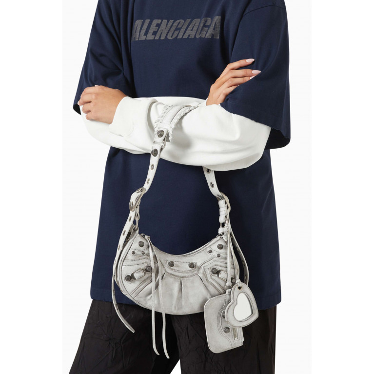 Balenciaga - XS Le Cagole Dirty-effect Shoulder Bag in Leather