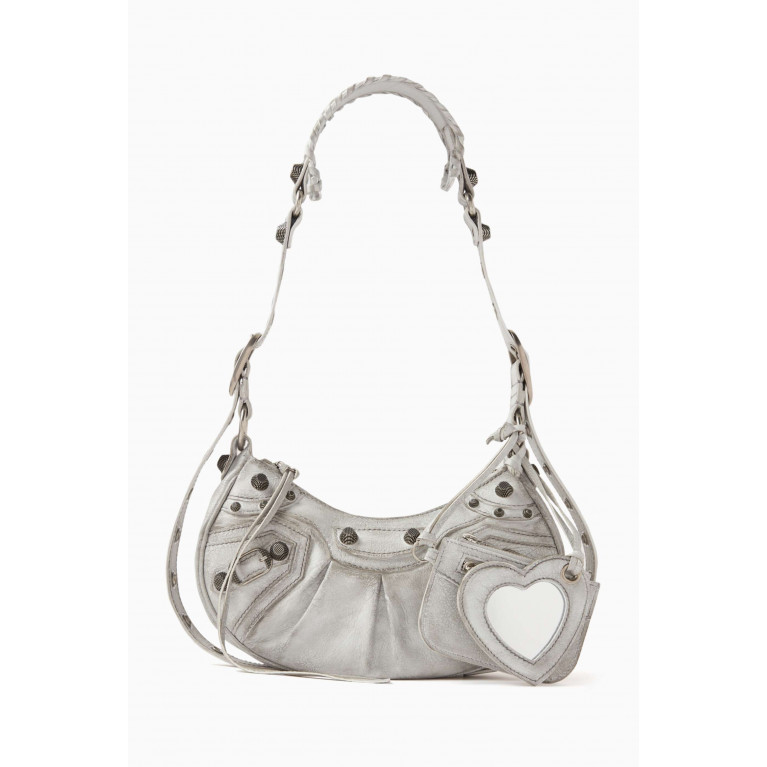 Balenciaga - XS Le Cagole Dirty-effect Shoulder Bag in Leather