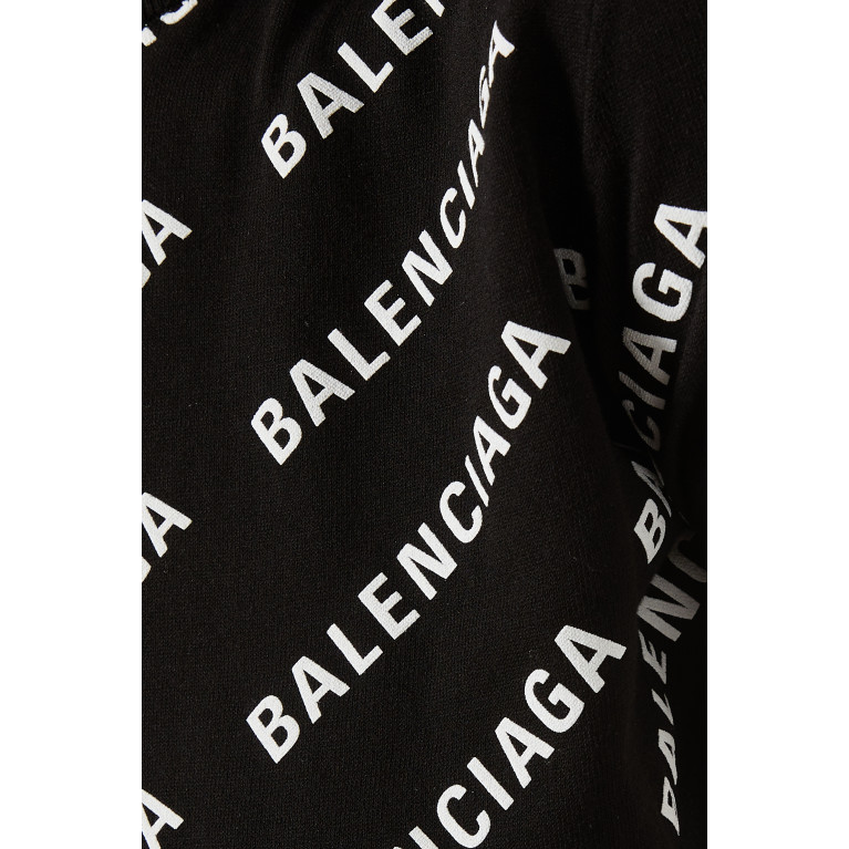 Balenciaga - All-over Logo Crop Sweater in Cotton-knit