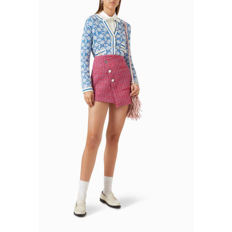 Maje - Jolia Mini Wrap Skirt in Tweed