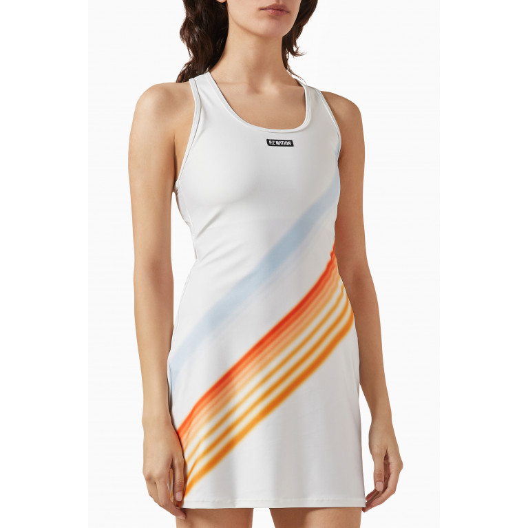 P.E. Nation - Wave Form Tennis Dress in Recycled Poly-blend