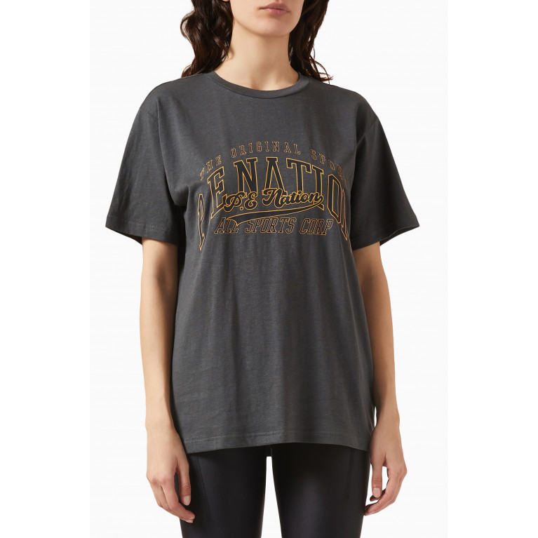 P.E. Nation - A-frame T-shirt in Organic Cotton-blend