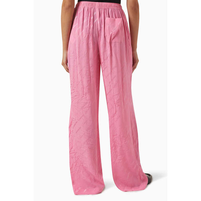 Balenciaga - Logomania Pyjama Pants in Silk-jacquard