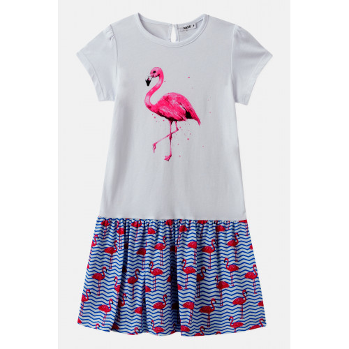NASS - Flamingo Print Dress in Cotton