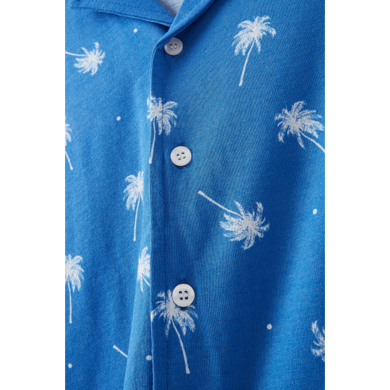 NASS - Palm Tree Print Shirt in Cotton