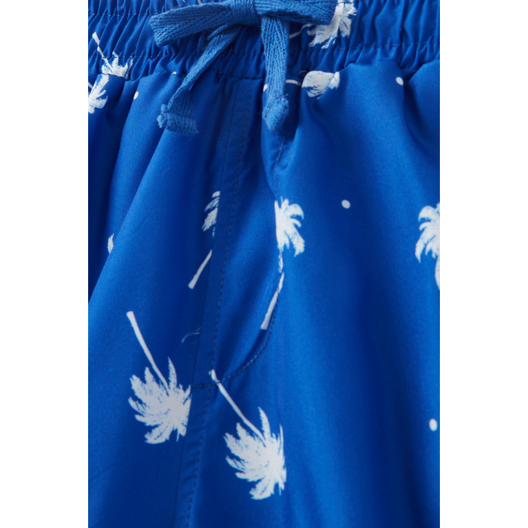 NASS - Palm Tree Print Drawstring Shorts in Cotton