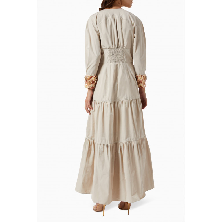 AMARAH - Tiered Maxi Dress in Cotton Blend