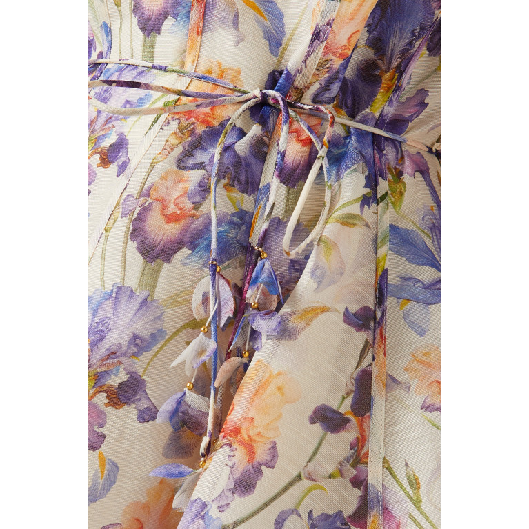 Zimmermann - Tama Puff-sleeve Mini Dress in Silk