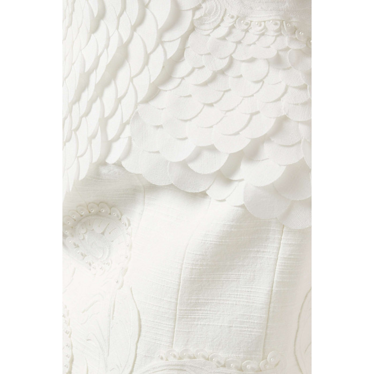 Zimmermann - Tama Filigree Mini Skirt in Cotton-linen Blend