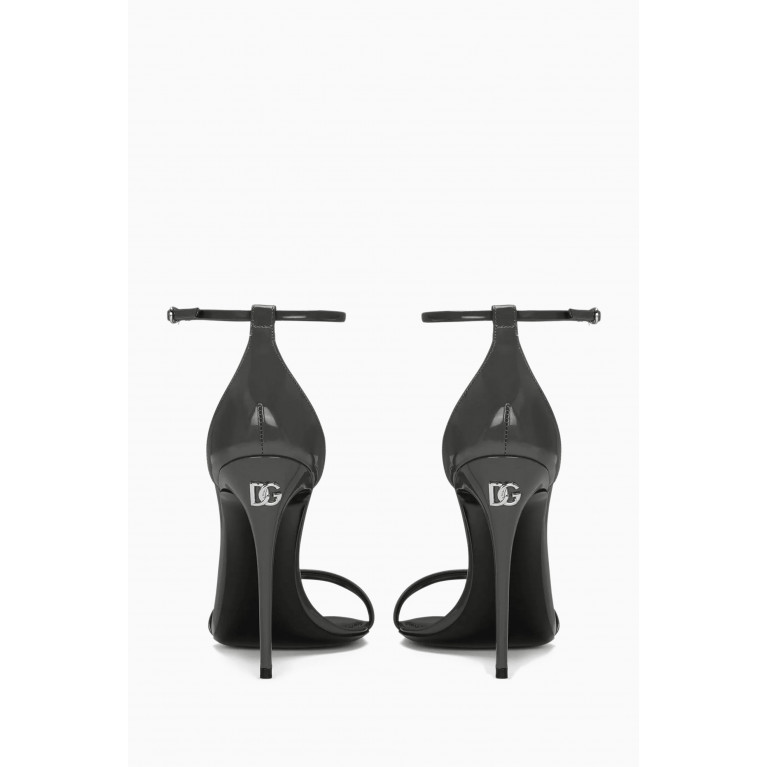 Dolce & Gabbana - x KIM Keira 105 Sandals in Polished Calfskin Grey